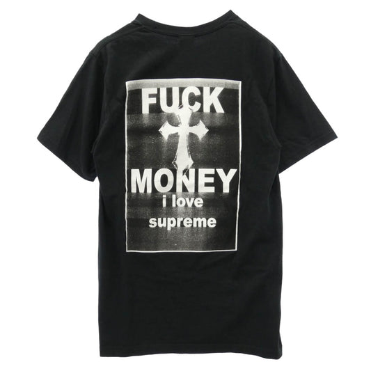 Supreme シュプリーム 24AW Fuck Money Tee ファック マネー バックプリント クルーネック Tシャツ ブラック系 S【中古】