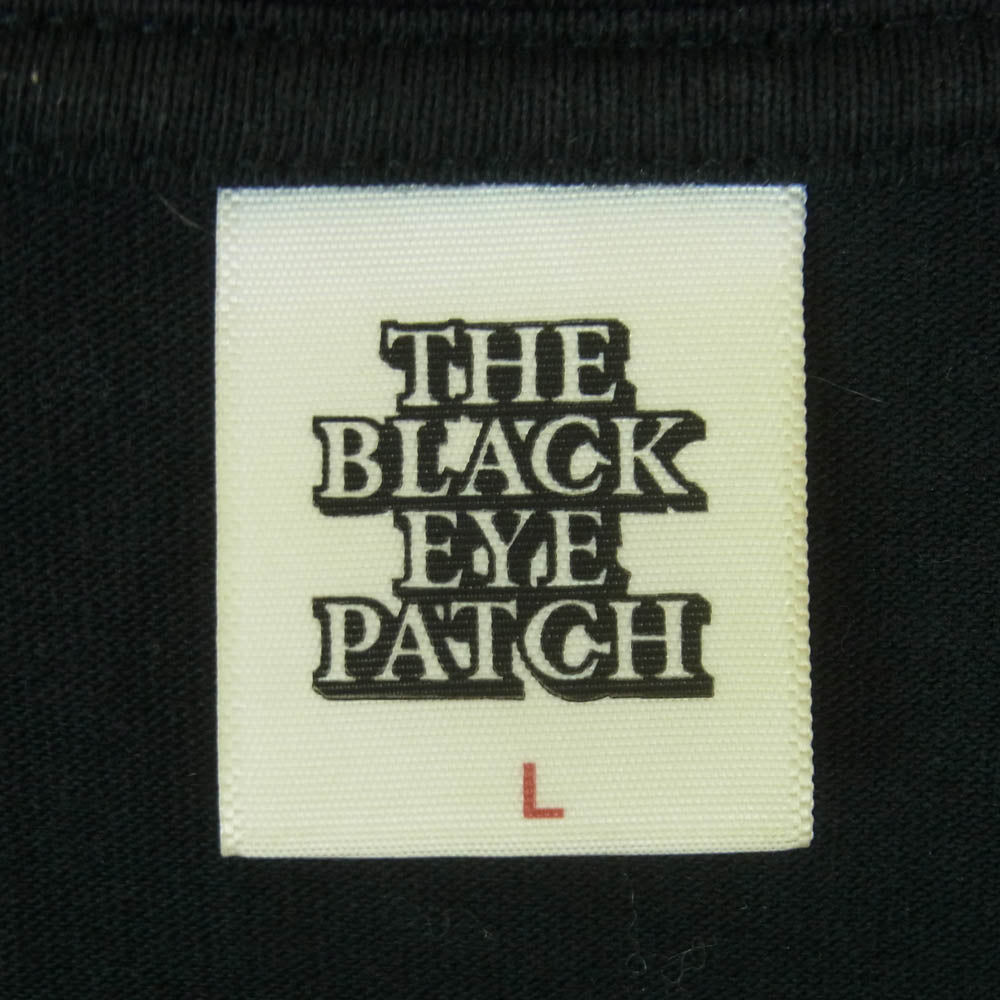 BlackEyePatch ブラックアイパッチ ホログラム センターロゴ プリント Tシャツ 半袖 カットソー ブラック系 L【中古】