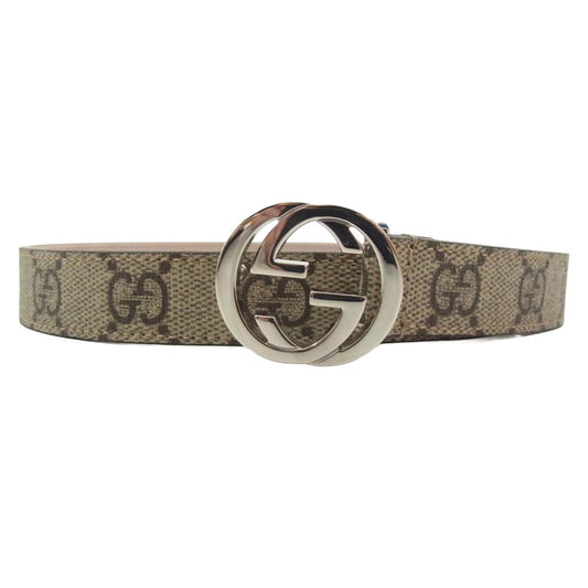 GUCCI グッチ 258395 KGD0N GG スプリーム キッズ チルドレンズ ベルト ブラウン系【極上美品】【中古】