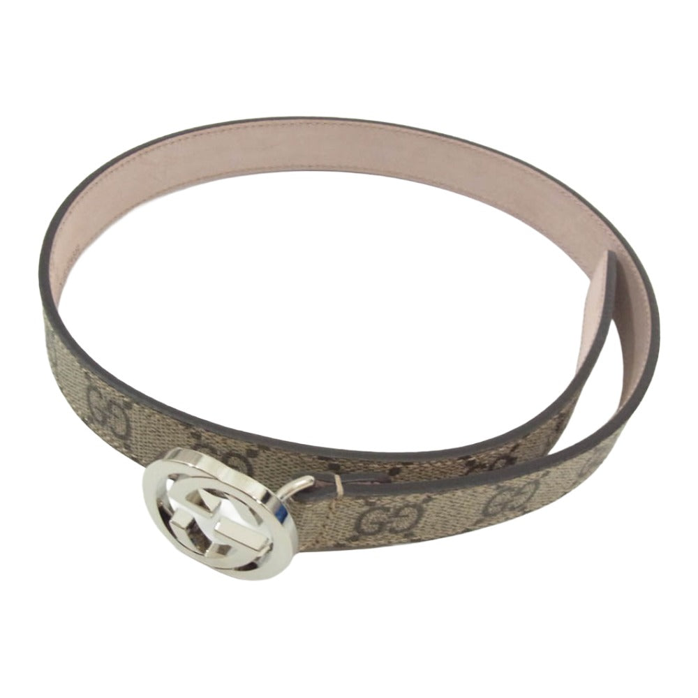 GUCCI グッチ 258395 KGD0N GG スプリーム キッズ チルドレンズ ベルト ブラウン系【極上美品】【中古】