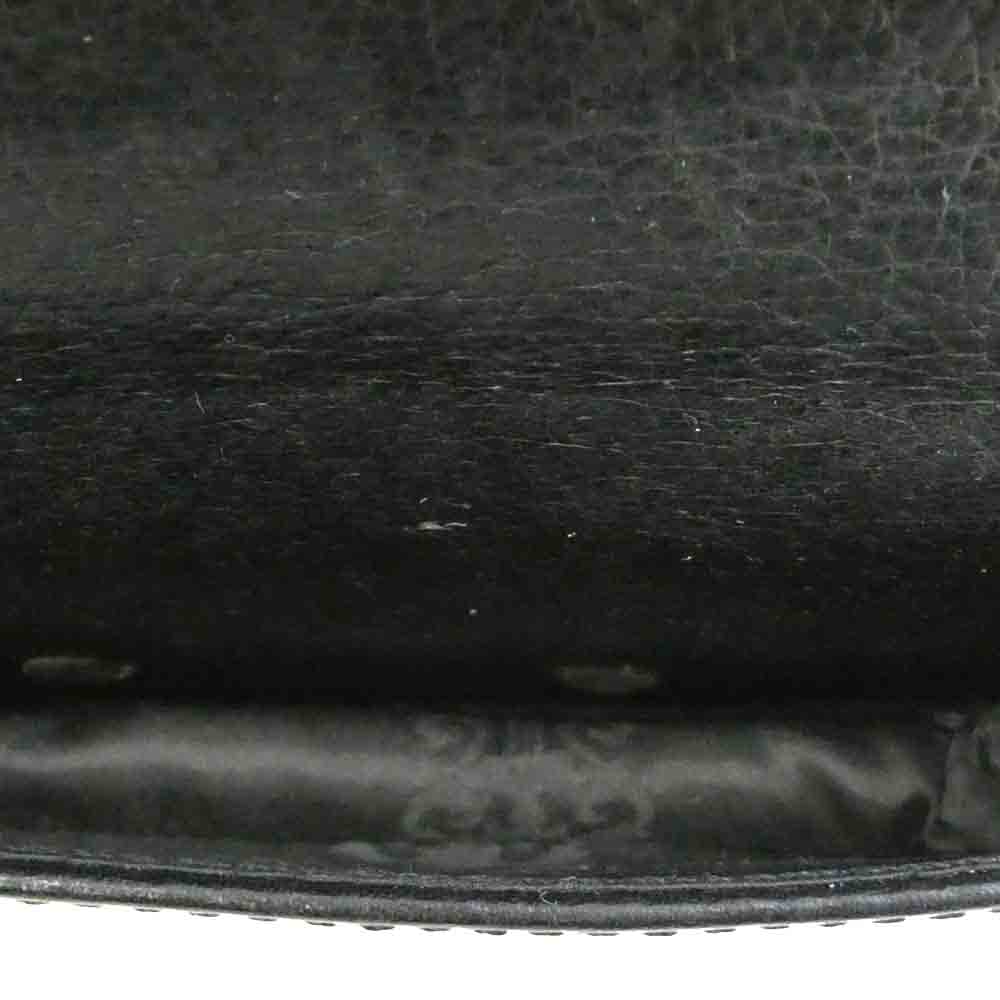 CHROME HEARTS クロムハーツ（原本無） CARD CASE グロメット付き レザー カードケース 名刺入れ ブラック系【中古】
