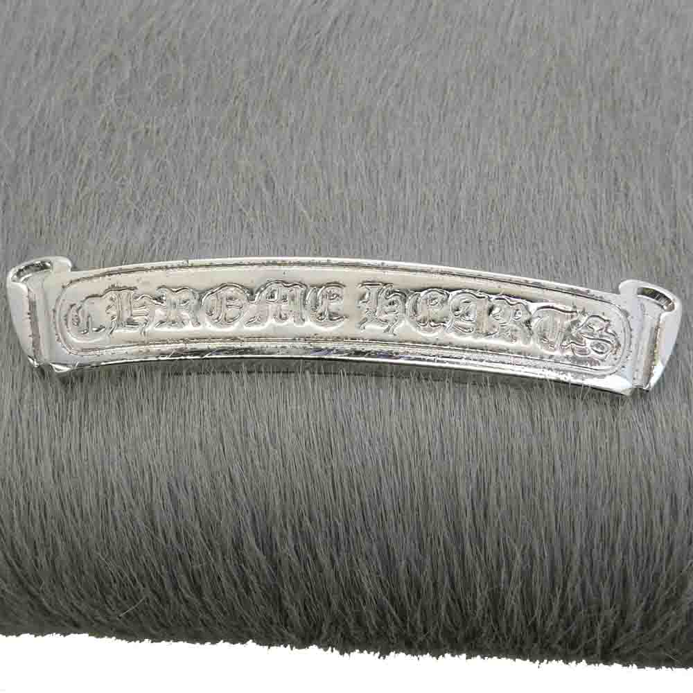 CHROME HEARTS クロムハーツ（原本無） REC F ZIP MINI ハラコ ラウンド ジップ ミニ ウォレット 財布 グレー系 ピンク系【中古】