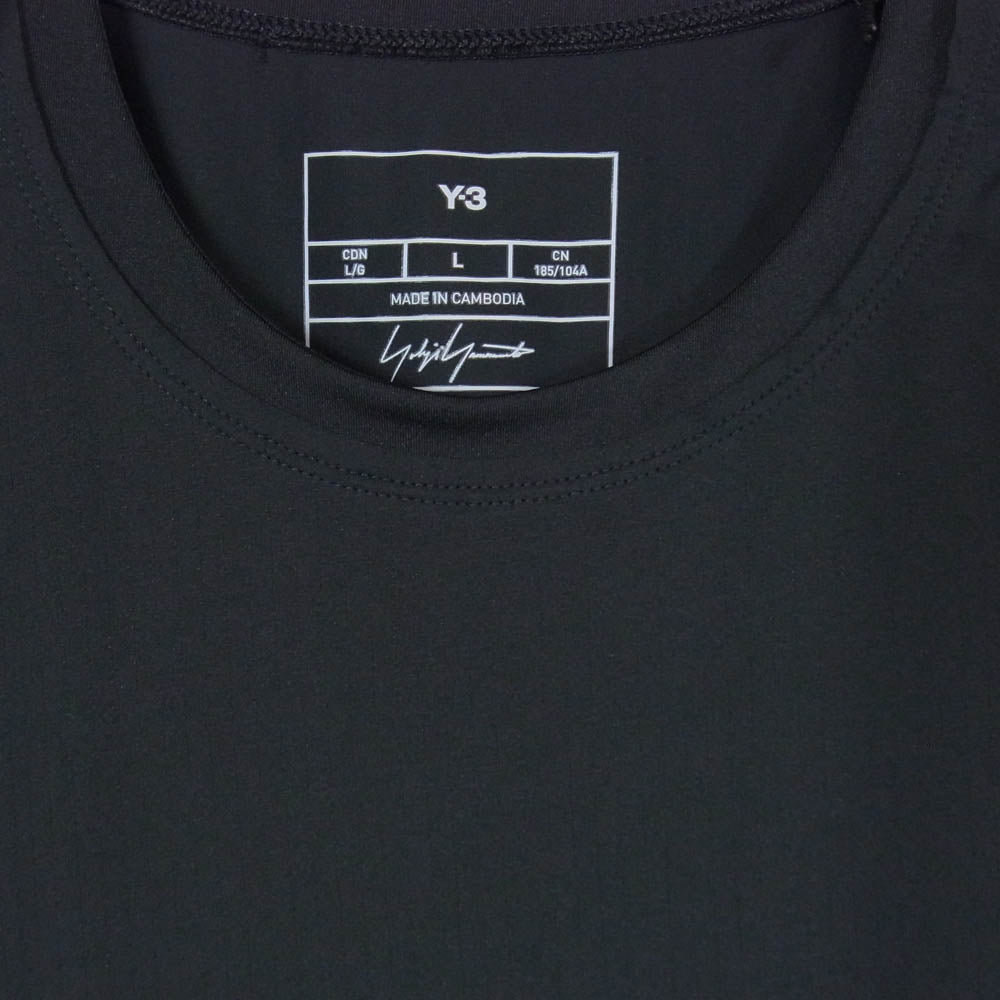 Y-3 Yohji Yamamoto ワイスリー ヨウジヤマモト 26SS KF6197 RUNNING SHORT SLEEVE TEE ランニング ショート スリーブ 半袖 Tシャツ ブラック系 L【極上美品】【中古】