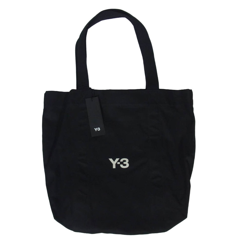 Y-3 Yohji Yamamoto ワイスリー ヨウジヤマモト 26SS KD4184 CANVAS TOTE ロゴ プリント キャンバス トート バッグ ブラック系【極上美品】【中古】