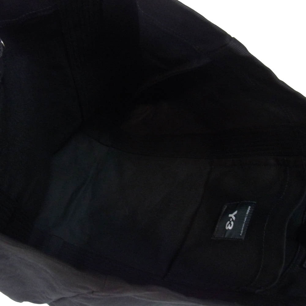 Y-3 Yohji Yamamoto ワイスリー ヨウジヤマモト 26SS KD4184 CANVAS TOTE ロゴ プリント キャンバス トート バッグ ブラック系【極上美品】【中古】