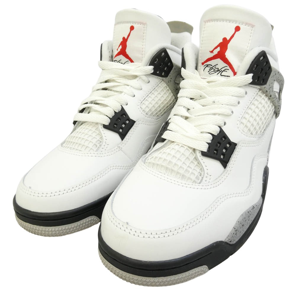 NIKE AIR JORDAN ナイキ ジョーダン FV5029-100 Air Jordan 4 Retro White Cement AJ4 エアジョーダン ホワイトセメント スニーカー ホワイト系 26cm【中古】