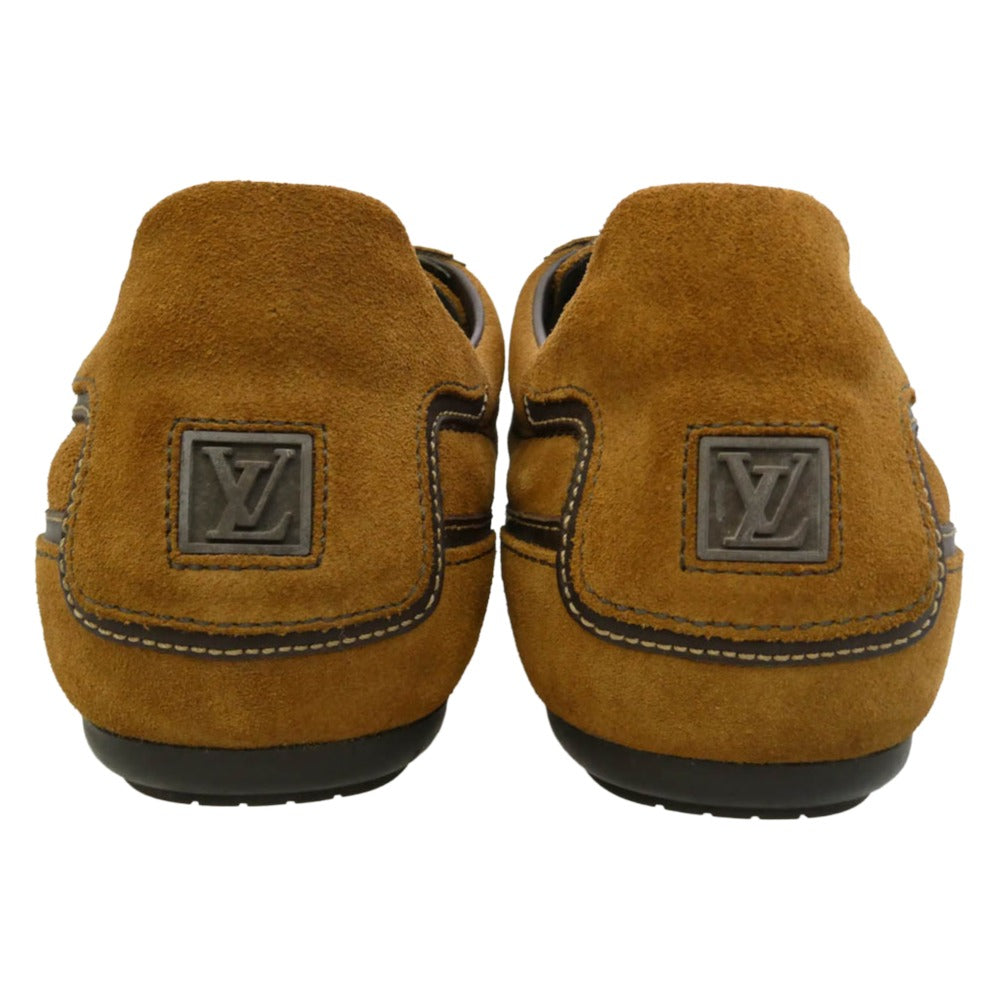 LOUIS VUITTON ルイ・ヴィトン スエード レザー ヒールロゴ ベルト ローカット スニーカー ブラウン系 8.5【中古】