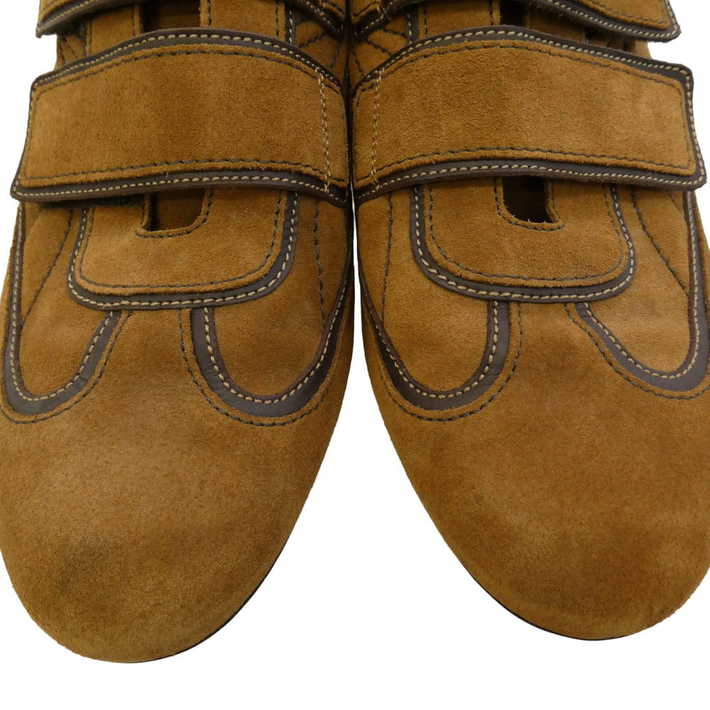 LOUIS VUITTON ルイ・ヴィトン スエード レザー ヒールロゴ ベルト ローカット スニーカー ブラウン系 8.5【中古】
