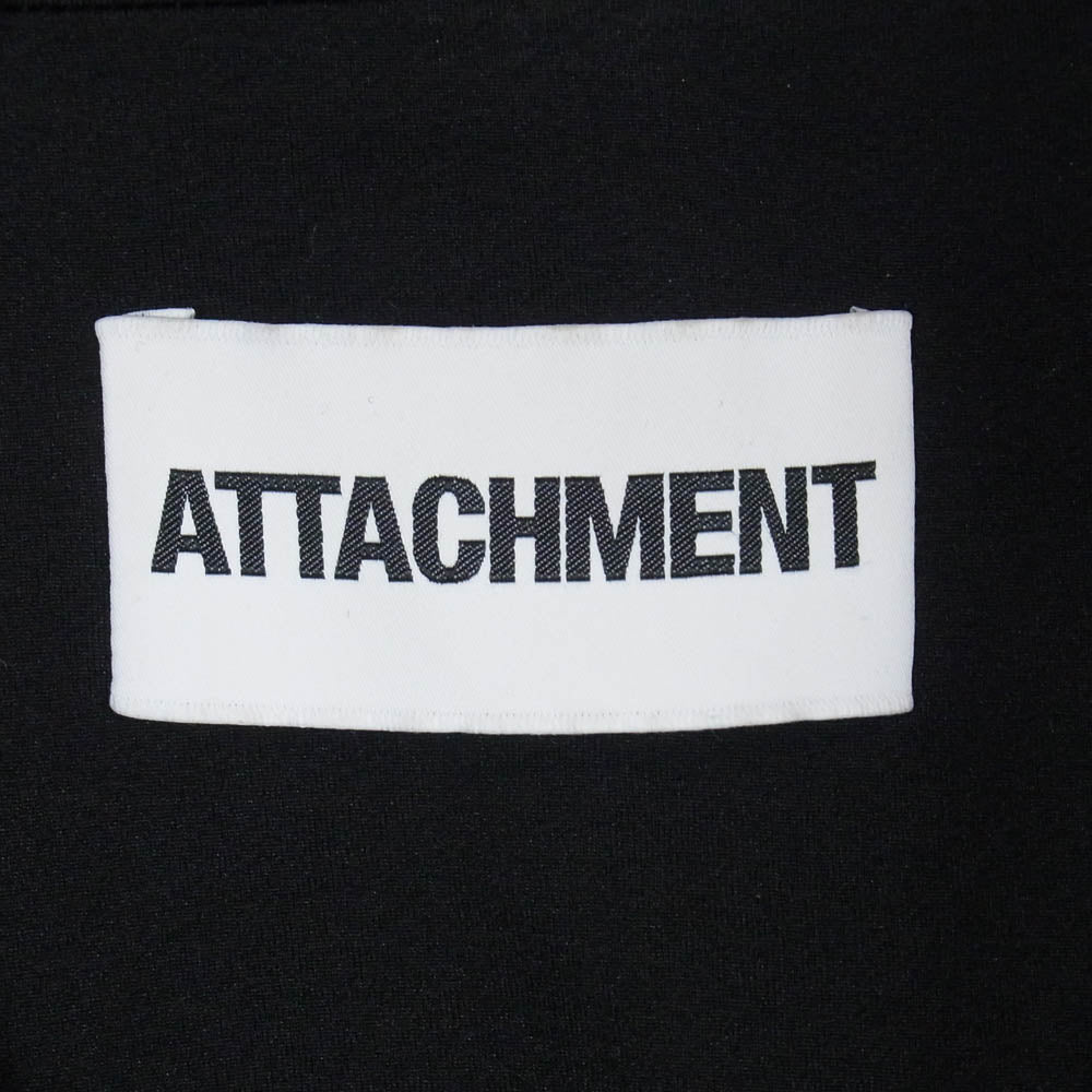 ATTACHMENT アタッチメント AG41-089 ポリエステル ハイゲージ ジャージー ノーカラー ボタンレス ジャケット ブラック系 1【中古】