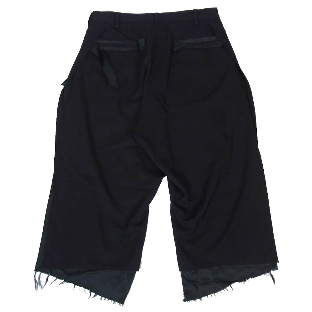 sulvam サルバム 23SS SR-P04-100 Mid Length Slit Slacks ミドル丈 クロップド スリット スラックス パンツ ブラック系 M【中古】