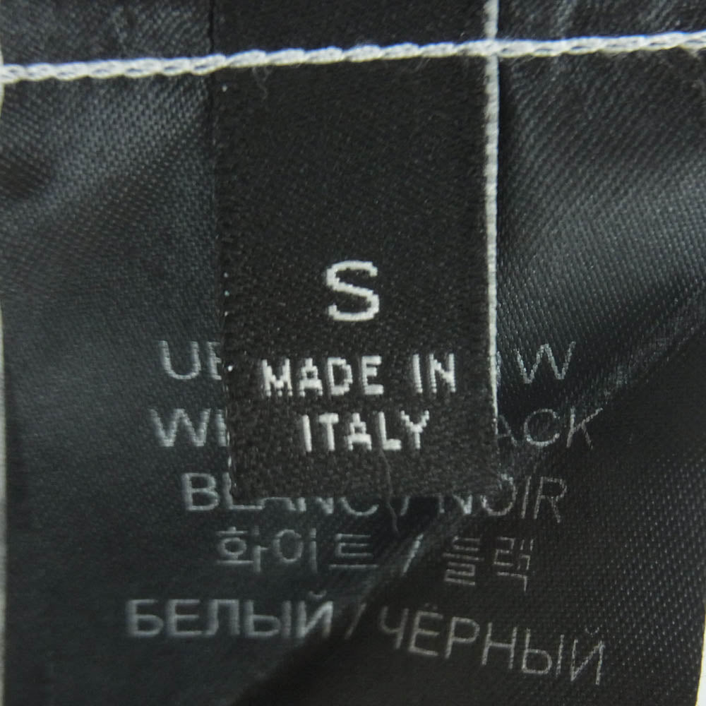 VETEMENTS ヴェトモン 22SS UE63SH161W スタンプロゴ 総柄 長袖 オーバーサイズ シャツ ホワイト系 ブラック系 S【中古】