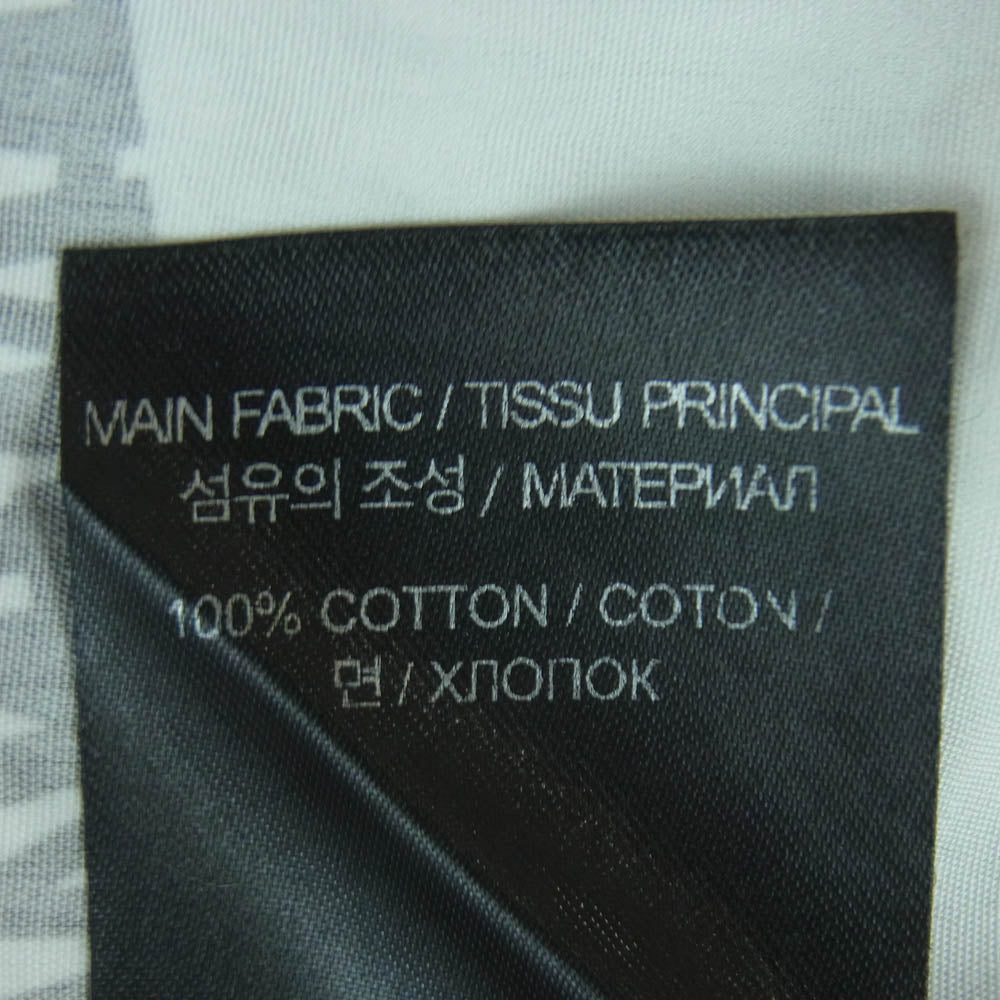 VETEMENTS ヴェトモン 22SS UE63SH161W スタンプロゴ 総柄 長袖 オーバーサイズ シャツ ホワイト系 ブラック系 S【中古】