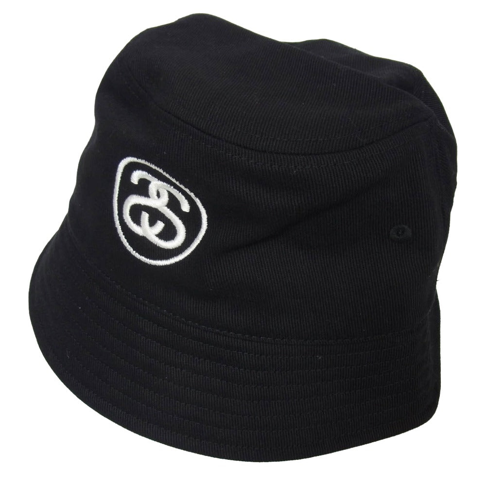STUSSY ステューシー SS Link DEEP Bucket Hat ロゴ 帽子 バケットハット ブラック系 L/XL【新古品】【未使用】【中古】