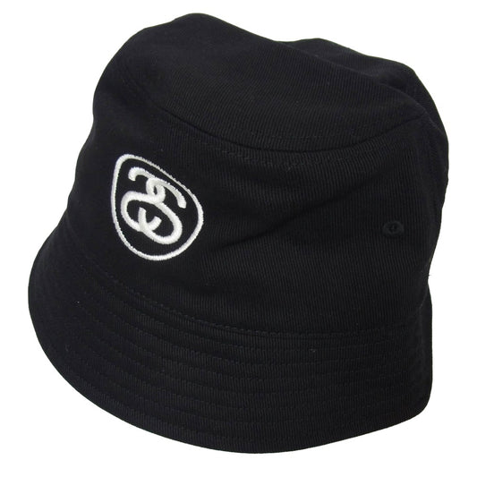 STUSSY ステューシー SS Link DEEP Bucket Hat ロゴ 帽子 バケットハット ブラック系 L/XL【新古品】【未使用】【中古】