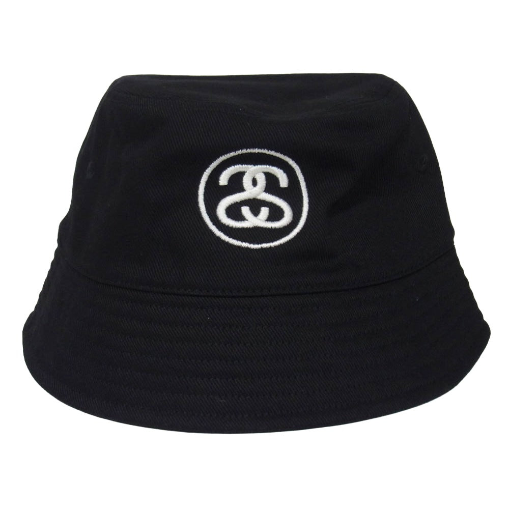 STUSSY ステューシー SS Link DEEP Bucket Hat ロゴ 帽子 バケットハット ブラック系 L/XL【新古品】【未使用】【中古】