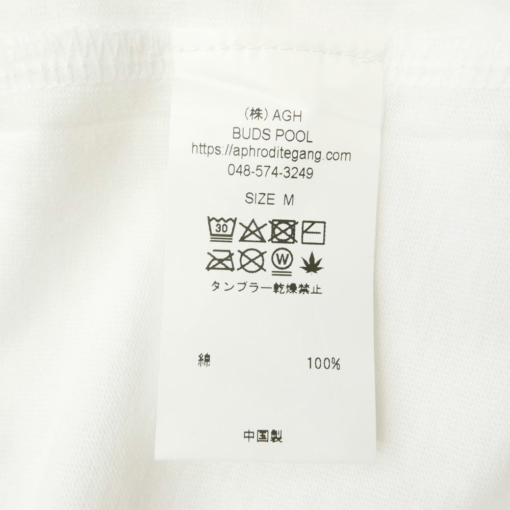バッズプール × GAKKIN ガッキン 花罰家紋 LOGO PRINT S/S TEE プリント Tシャツ 半袖 ホワイト ホワイト系 M【新古品】【未使用】【中古】