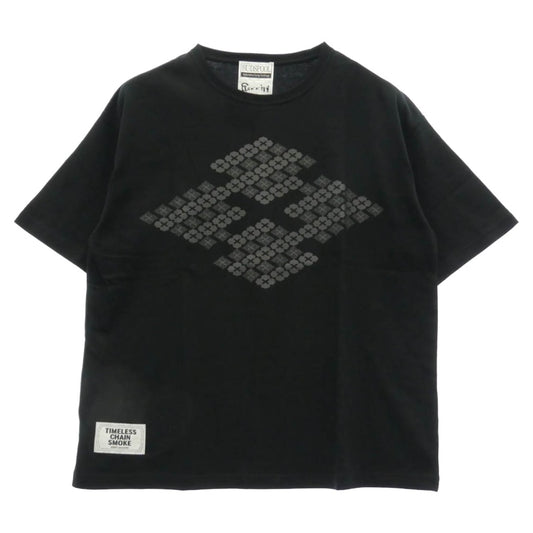 バッズプール × GAKKIN ガッキン 花罰家紋 LOGO PRINT S/S TEE プリント Tシャツ 半袖 ブラック ブラック系 M【新古品】【未使用】【中古】