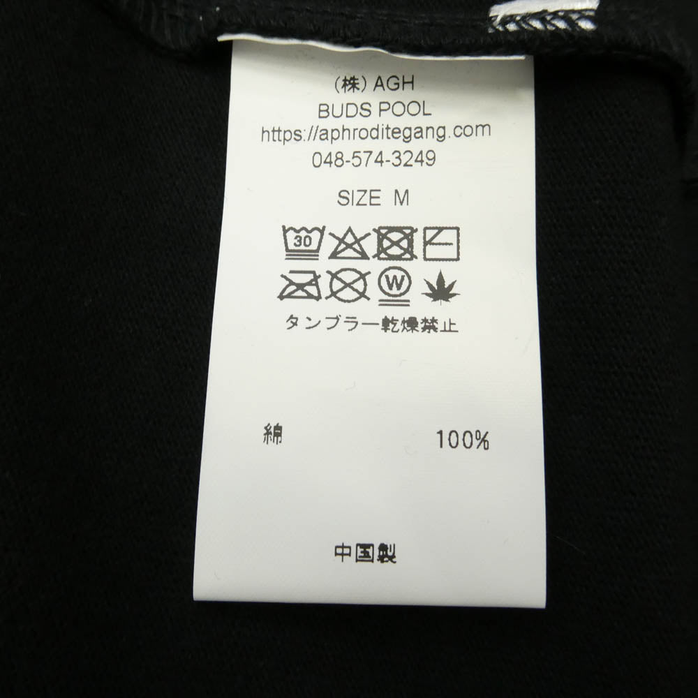 バッズプール × GAKKIN ガッキン 花罰家紋 LOGO PRINT S/S TEE プリント Tシャツ 半袖 ブラック ブラック系 M【新古品】【未使用】【中古】