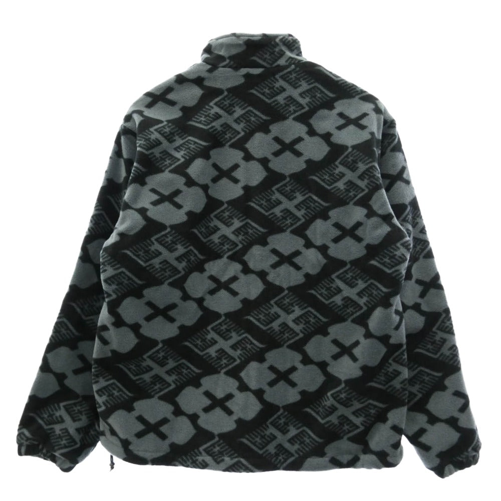 バッズプール × GAKKIN ガッキン BOA FLEECE JACKET 花罰 フリース ジャケット ブラック系 グレー系 M【美品】【中古】