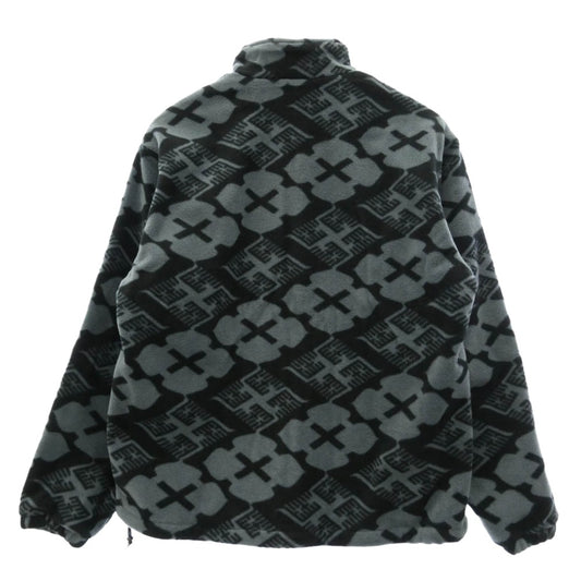 バッズプール × GAKKIN ガッキン BOA FLEECE JACKET 花罰 フリース ジャケット ブラック系 グレー系 M【美品】【中古】