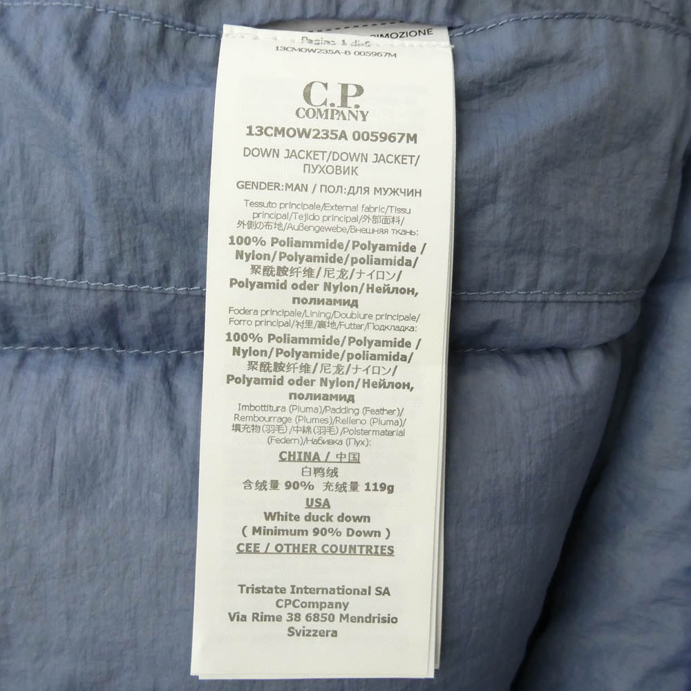 C.P.Company シーピーカンパニー 13CMOW235A-005967M GORE-TEX INFINIUM ゴアテックス 3WAY インナーダウン付き ジャケット パープル系 46【美品】【中古】