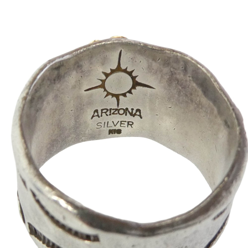 ARIZONA FREEDOM アリゾナフリーダム R-14b K18 サンフラワー コンチョ リング シルバー系 ゴールド系 約20.5号【中古】