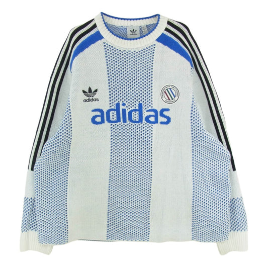 adidas アディダス KQ5085 ADICOLOR BLOKECORE アディカラー ブロックコア プルオーバー ニット ブルー系 2XL【中古】