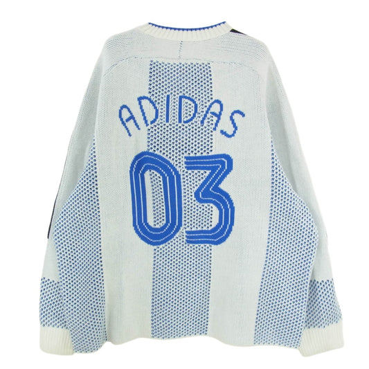 adidas アディダス KQ5085 ADICOLOR BLOKECORE アディカラー ブロックコア プルオーバー ニット ブルー系 2XL【中古】