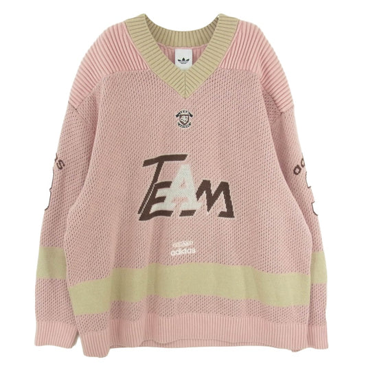adidas アディダス KF4468 TEAM ADIDAS ニット セーター ピンク系 3XL【中古】