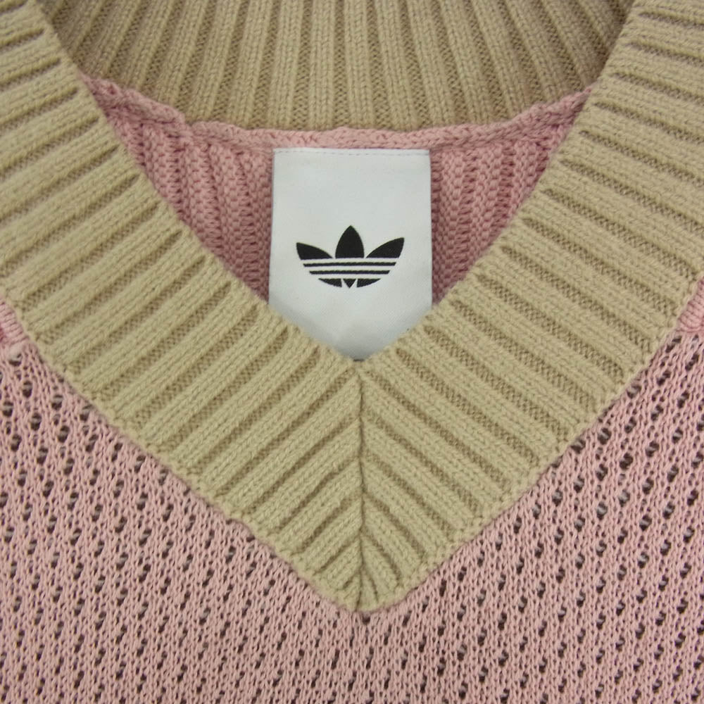 adidas アディダス KF4468 TEAM ADIDAS ニット セーター ピンク系 3XL【中古】