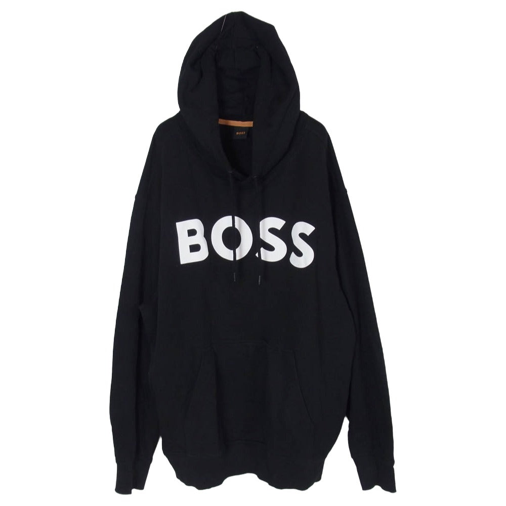 HUGO BOSS ヒューゴボス BOSS ロゴ プルオーバー パーカー ブラック系 3XL【中古】