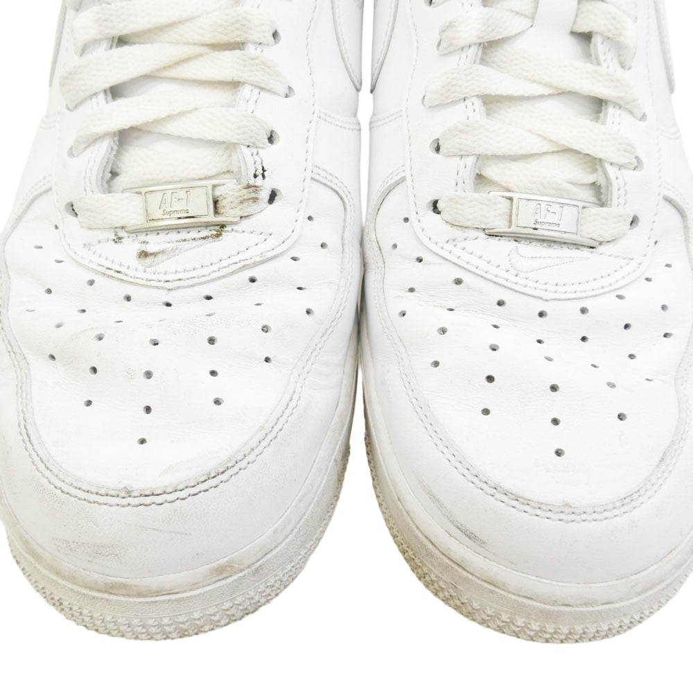 Supreme シュプリーム NIKE ナイキ CU9225-100 × Nike Air Force 1 Low ナイキ エアフォース1 ロー スニーカー ホワイト系 27cm【中古】