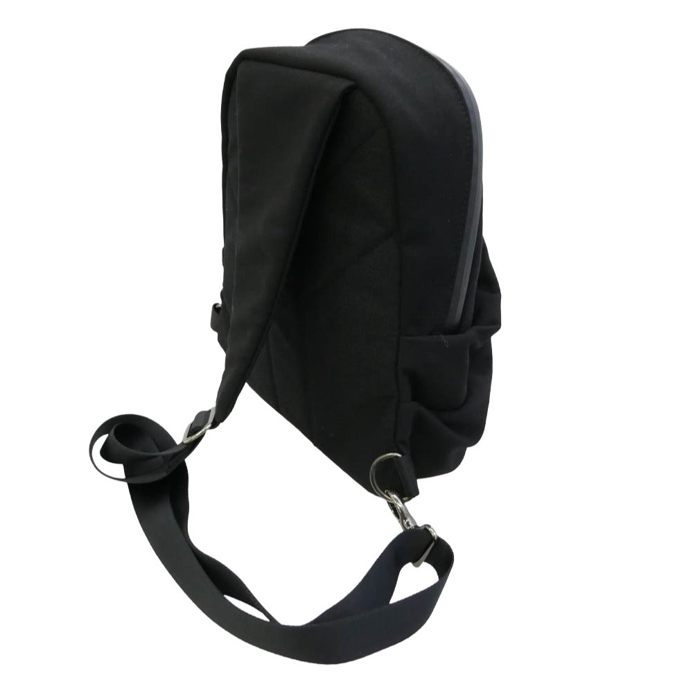 Yohji Yamamoto POUR HOMME ヨウジヤマモトプールオム 26SS HP-I06-860 GABARDINE NYLON TUCK SLING BAG タックスリング バッグ ブラック系【中古】