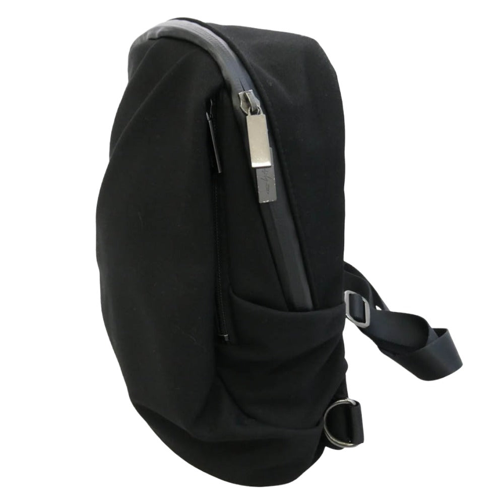 Yohji Yamamoto POUR HOMME ヨウジヤマモトプールオム 26SS HP-I06-860 GABARDINE NYLON TUCK SLING BAG タックスリング バッグ ブラック系【中古】