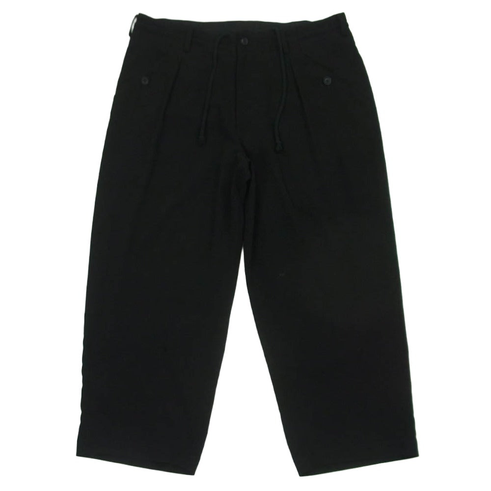 Yohji Yamamoto POUR HOMME ヨウジヤマモトプールオム 24SS HS-P44-500 Ta TUXEDO M-TUXEDO TUCK PANTS タキシード素材 タック パンツ ブラック系 2【中古】