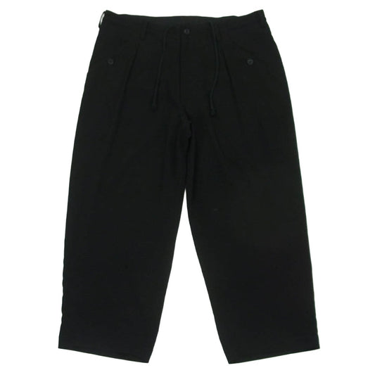 Yohji Yamamoto POUR HOMME ヨウジヤマモトプールオム 24SS HS-P44-500 Ta TUXEDO M-TUXEDO TUCK PANTS タキシード素材 タック パンツ ブラック系 2【中古】