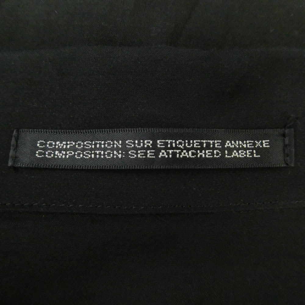 Yohji Yamamoto POUR HOMME ヨウジヤマモトプールオム 26SS HP-I06-860 CU/C LAWN MESSAGE PRINTED OVERALLS ステンドグラス メッセージプリント ノースリーブ オーバーオール オールインワン ブラック系 1【中古】