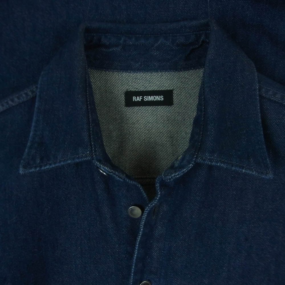 RAF SIMONS ラフシモンズ CARRY OVER DENIM SHIRT デニム シャツ ジャケット コットン インディゴブルー系 S【中古】