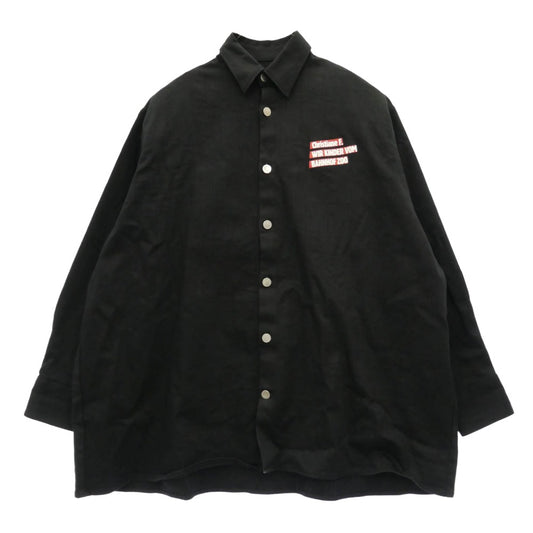 RAF SIMONS ラフシモンズ 18AW Christiane F クリスチーネ オーバーサイズ デニム シャツ ジャケット ブラック系 ONE SIZE【中古】