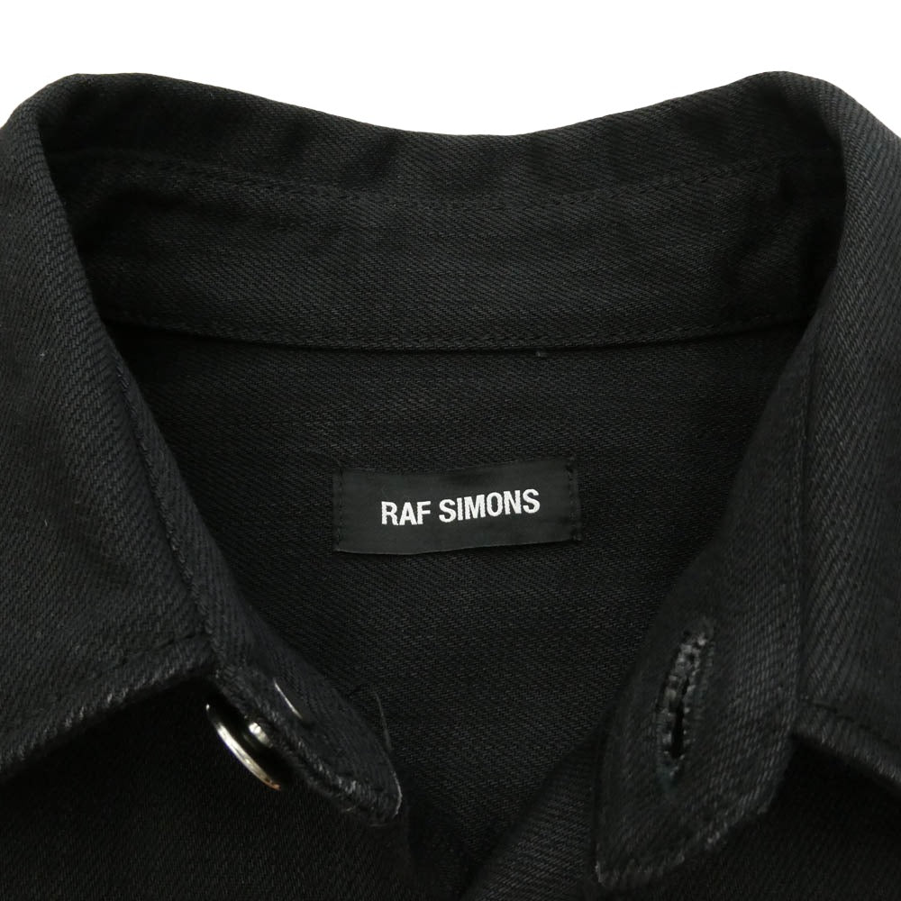 RAF SIMONS ラフシモンズ 18AW Christiane F クリスチーネ オーバーサイズ デニム シャツ ジャケット ブラック系 ONE SIZE【中古】