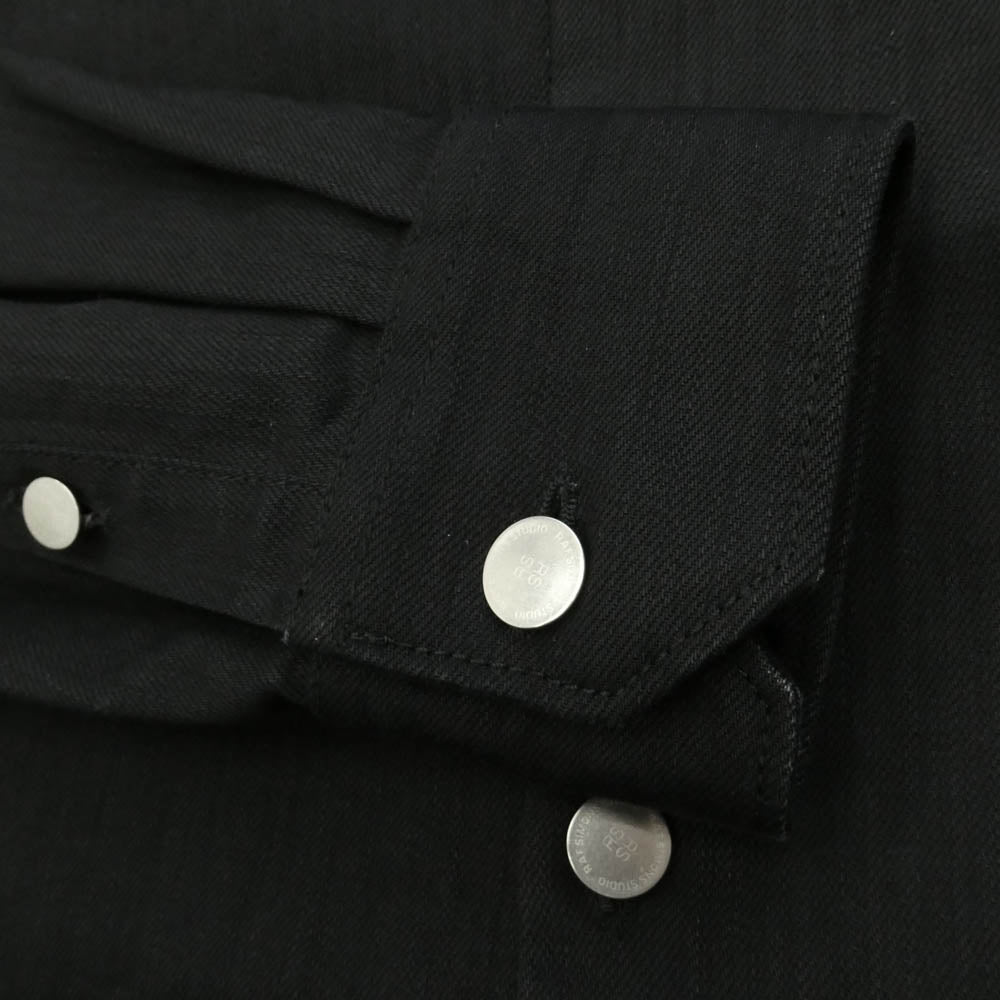 RAF SIMONS ラフシモンズ 18AW Christiane F クリスチーネ オーバーサイズ デニム シャツ ジャケット ブラック系 ONE SIZE【中古】