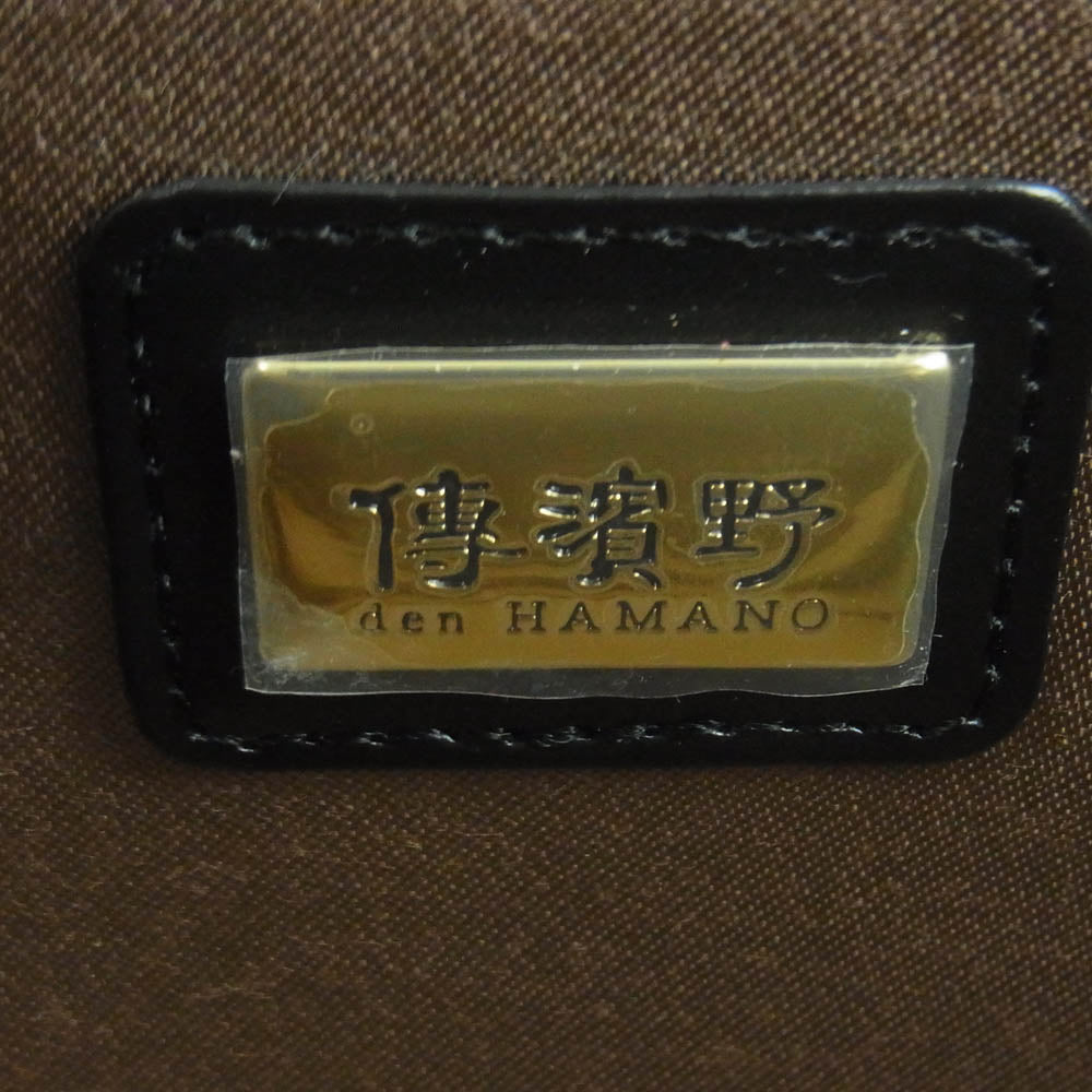 傳濱野 Alicia アリシア レザー ハンド バッグ ブラック系 ゴールド系【極上美品】【中古】