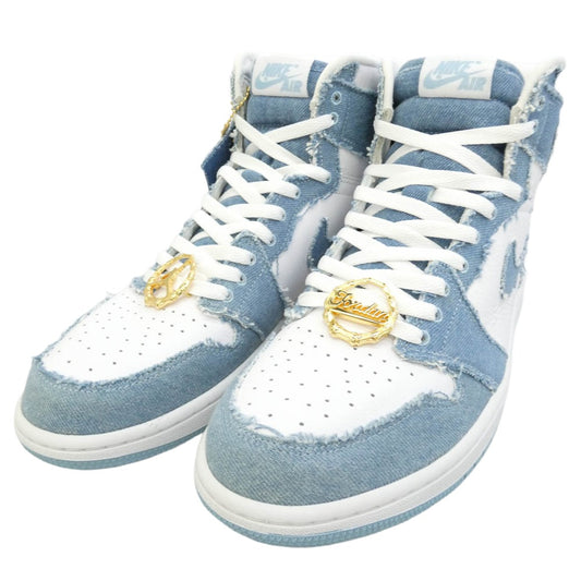 NIKE ナイキ DM9036-104 Women's Air Jordan 1 High OG Denim AJ1 ウィメンズ エアジョーダン ハイ デニム スニーカー インディゴブルー系 ホワイト系 29cm【新古品】【未使用】【中古】