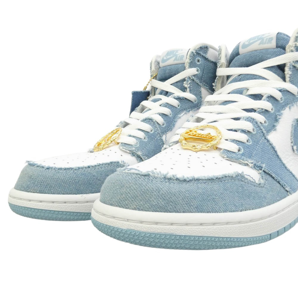 NIKE ナイキ DM9036-104 Women's Air Jordan 1 High OG Denim AJ1 ウィメンズ エアジョーダン ハイ デニム スニーカー インディゴブルー系 ホワイト系 29cm【新古品】【未使用】【中古】