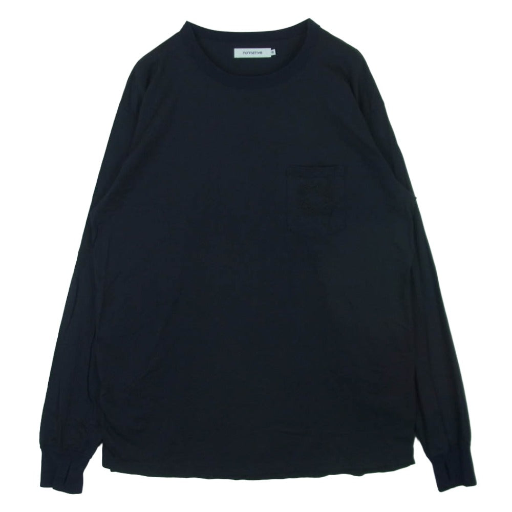 nonnative ノンネイティブ NN-C4607 DWELLER L/S TEE COTTON JERSEY ポケット 刺繍 コットン ジャージー Tシャツ 長袖 ダークネイビー系 2【中古】