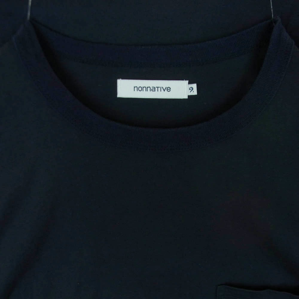 nonnative ノンネイティブ NN-C4607 DWELLER L/S TEE COTTON JERSEY ポケット 刺繍 コットン ジャージー Tシャツ 長袖 ダークネイビー系 2【中古】