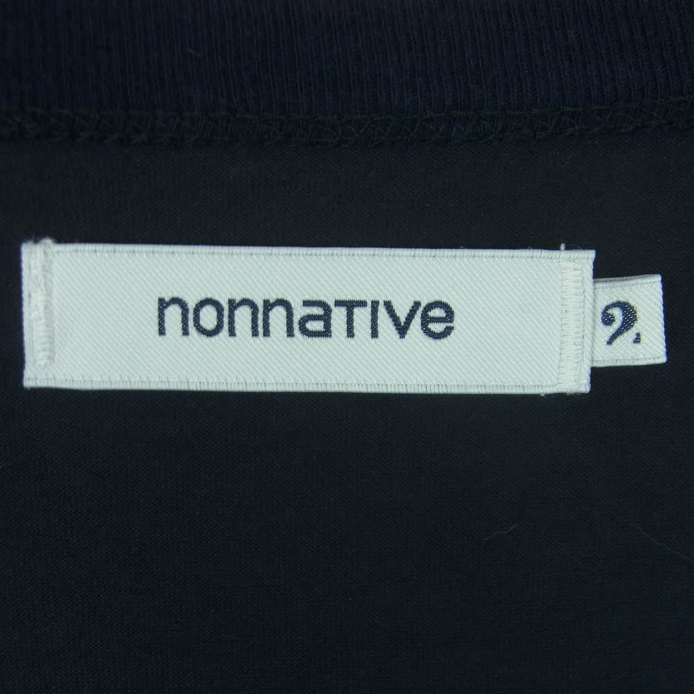 nonnative ノンネイティブ NN-C4607 DWELLER L/S TEE COTTON JERSEY ポケット 刺繍 コットン ジャージー Tシャツ 長袖 ダークネイビー系 2【中古】
