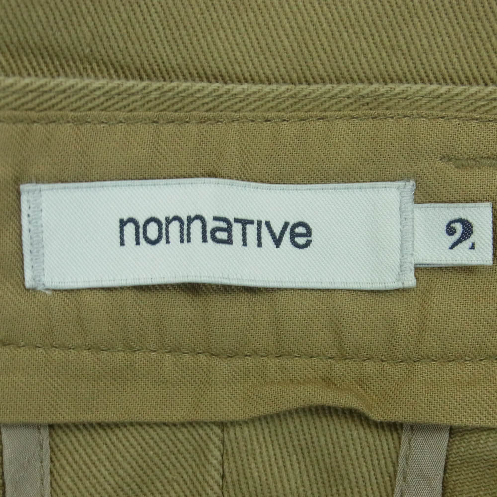 nonnative ノンネイティブ 26SS NN-P4816 OFFICER CHINO TROUSERS COTTON TWILL PIGMENT DYE オフィサー チノ パンツ コットン ツイル パンツ ベージュ系 2【中古】