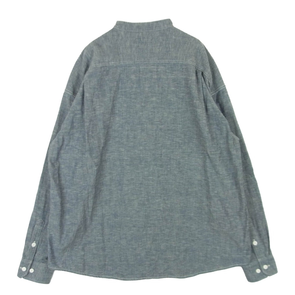 VISVIM ビズビム 0125205011011 25AW INGALL CHAMBRAY シャンブレー スタンドカラー 長袖 シャツ グレー系 3【中古】