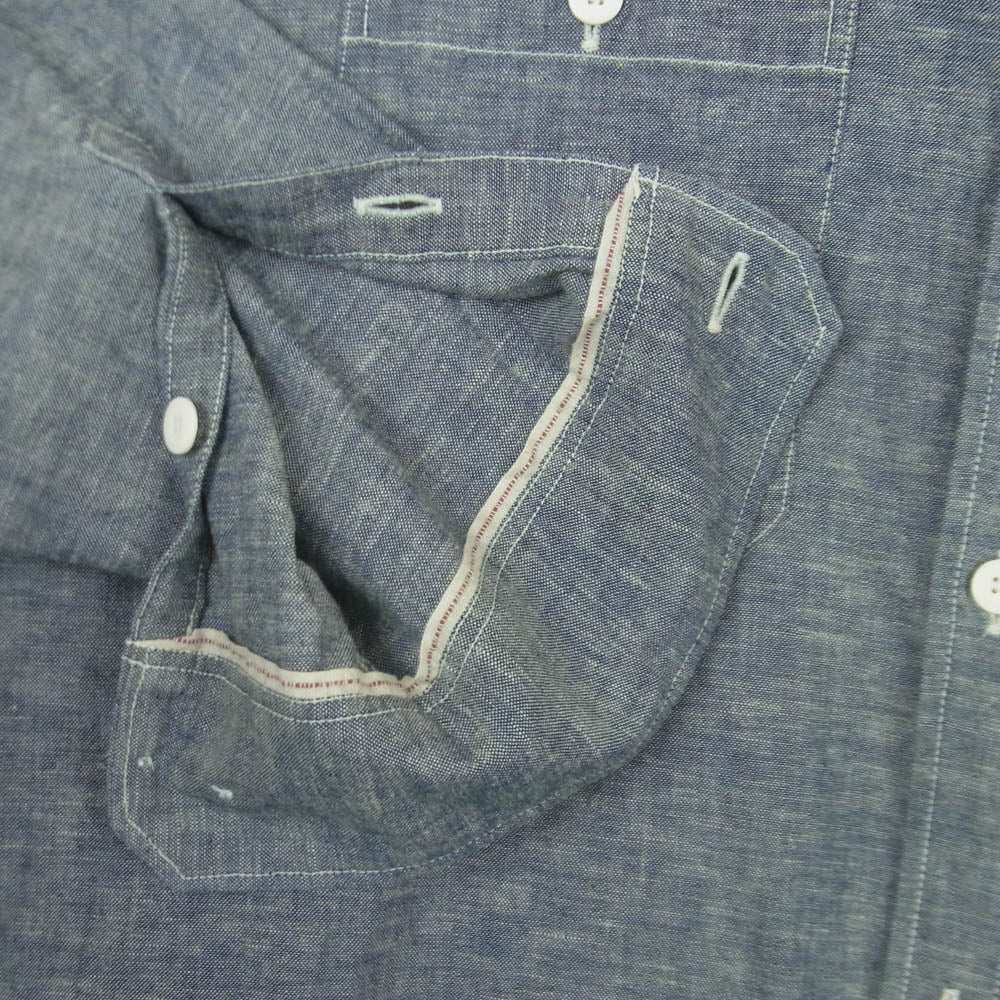VISVIM ビズビム 0125205011011 25AW INGALL CHAMBRAY シャンブレー スタンドカラー 長袖 シャツ グレー系 3【中古】